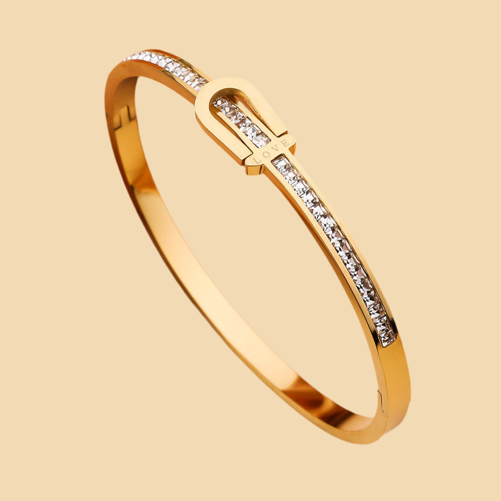 Ramped® “Love” Buckle Bangle