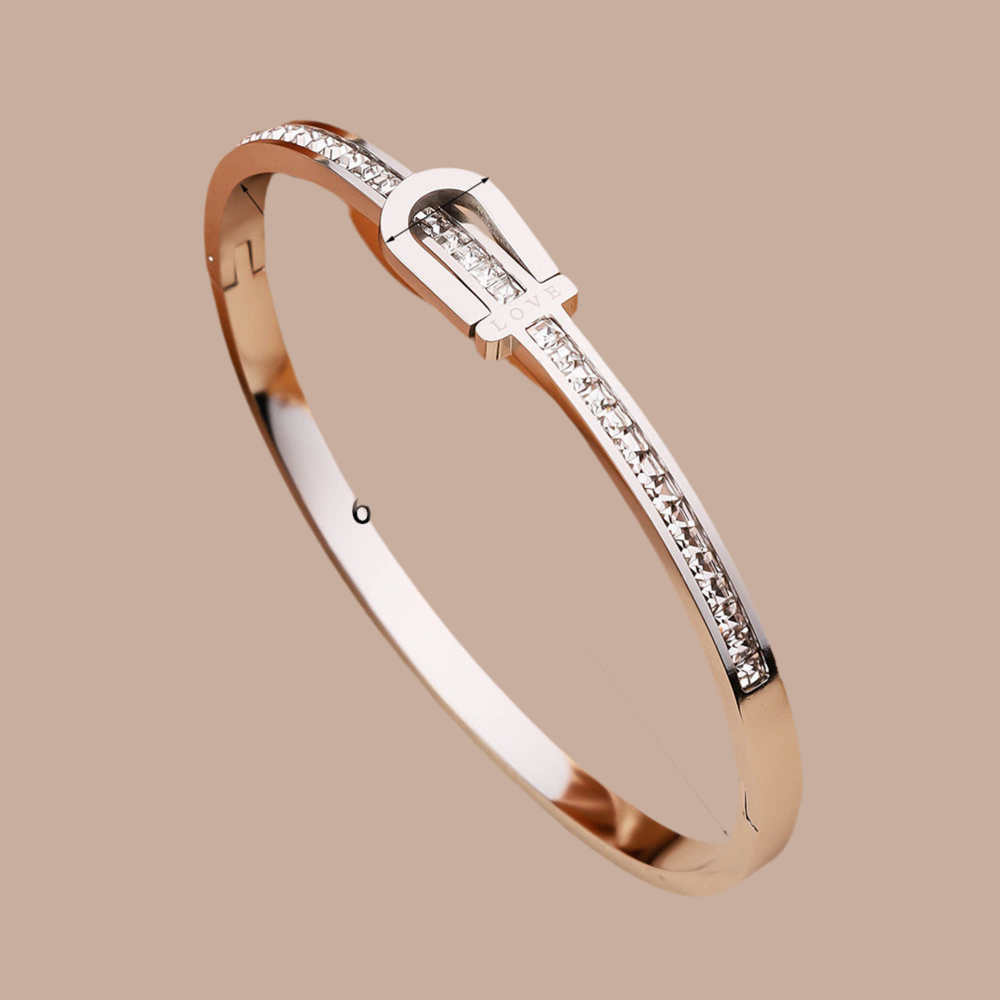 Ramped® “Love” Buckle Bangle