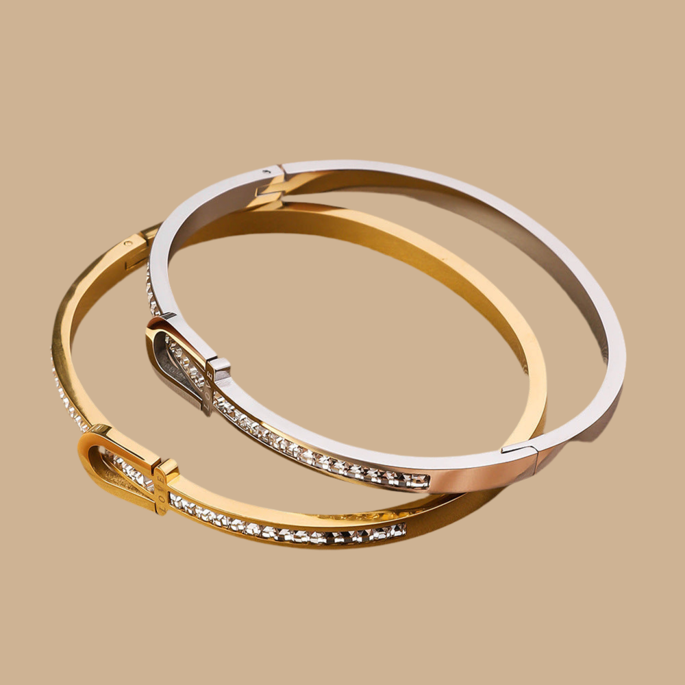 Ramped® “Love” Buckle Bangle