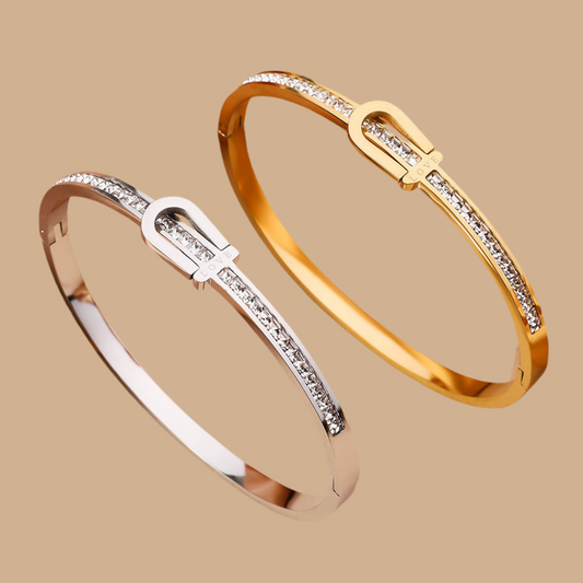 Ramped® “Love” Buckle Bangle