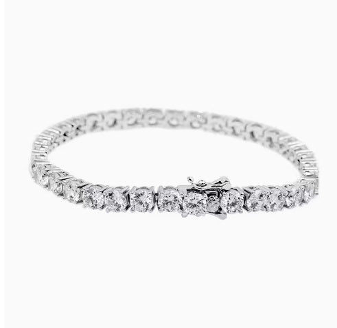 S925 Sterling Silver Moissanite Bracelet Mens/Womens